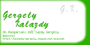 gergely kalazdy business card